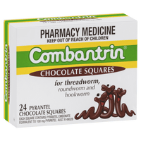 Combantrin Chocolate Squares for Threadworm 24 Pack