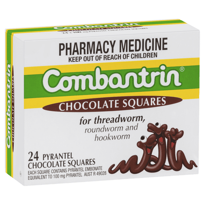 Combantrin Chocolate Squares for Threadworm 24 Pack